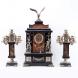 Каминные часы с канделябрами &amp;quot;Охота&amp;quot; из натуральной яшмы и бронзы 113088