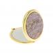 Карманное зеркало из чароита круглое цвет золото 130046
