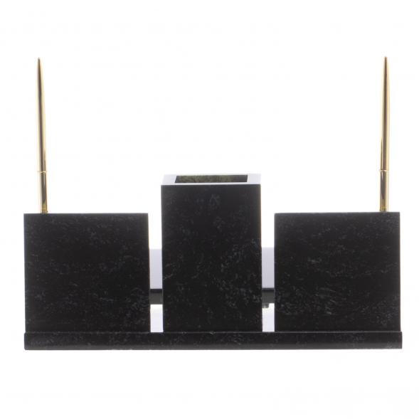 Письменный набор с часами  &amp;quot;Офисный&amp;quot; камень змеевик 124280