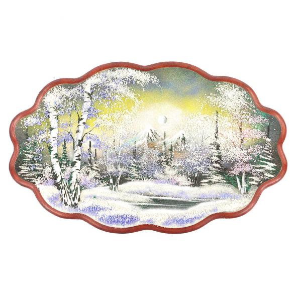 Панно с рисунком из камня &amp;quot;Зимняя ночь&amp;quot; 45х29 см 119592