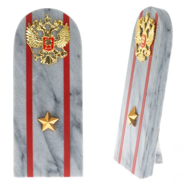 Сувенир погон &amp;quot;Майор МВД&amp;quot; камень мрамор 129018