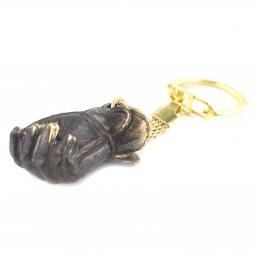 Брелок из бронзы &amp;quot;Хоккейная крага&amp;quot;