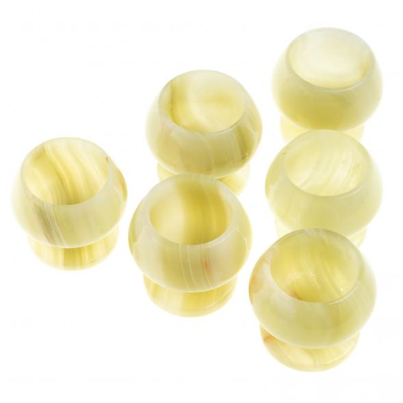 Набор рюмок из оникса 6 шт 5х4,7см 20 мл в коробке (2х2) 121706