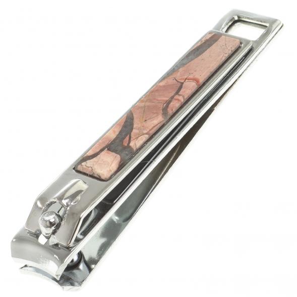 Кусачки для ногтей с камнем яшма 123855