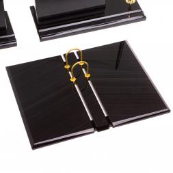 Письменный прибор &amp;quot;Офисный стиль&amp;quot; из черного обсидиана