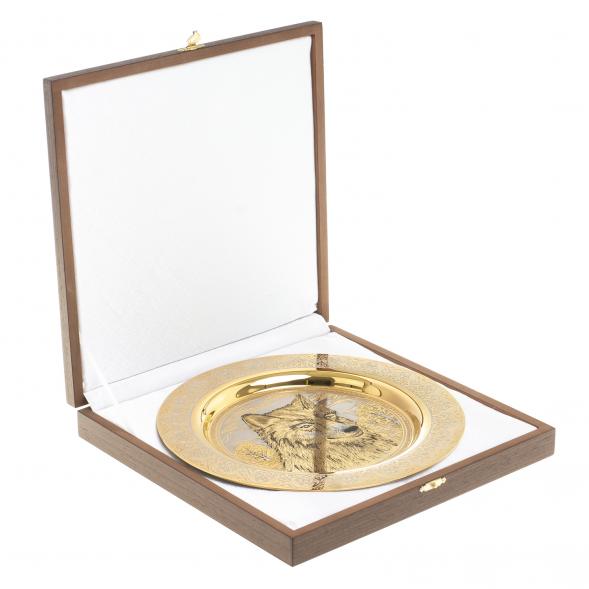 Тарелка с гравюрой &amp;quot;Волк&amp;quot; 22,5 см Златоуст 123310