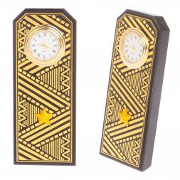 Часы подарочные "Погон генерал" цвет золото камень змеевик