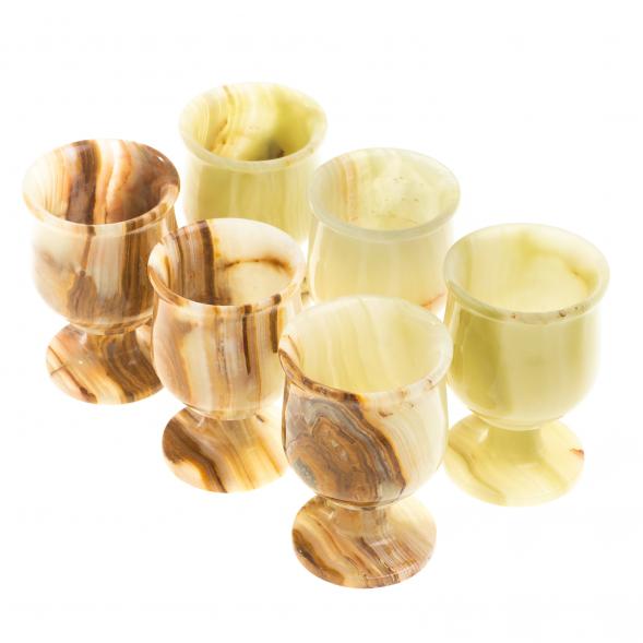 Набор рюмок камень оникс 6х9,5 см 100 мл (2,5х4) 6 шт в коробке 123954