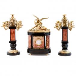 Каминные часы &amp;quot;Амур и Психея&amp;quot; с канделябрами