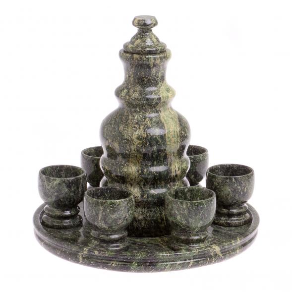 Подарочный набор &amp;quot;Коньячный&amp;quot; из камня змеевик 124997