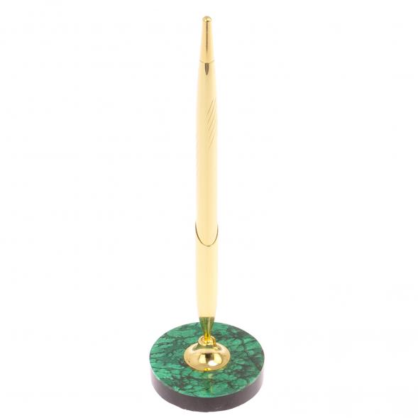 Подставка под ручку круглая из малахита 5,5х5,5х21 см 125960