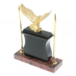 Настольные часы с ручками &amp;quot; Орел&amp;quot; из родонита