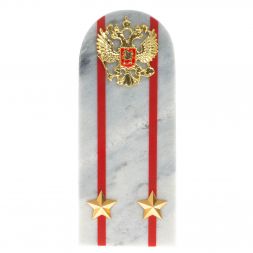 Сувенир погон &amp;quot;Подполковник МВД&amp;quot; камень мрамор