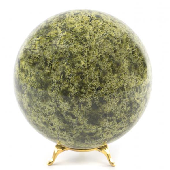 Шар из камня змеевик 12 см 121460