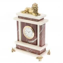 Часы &amp;quot;Лев&amp;quot; из мрамора и креноида