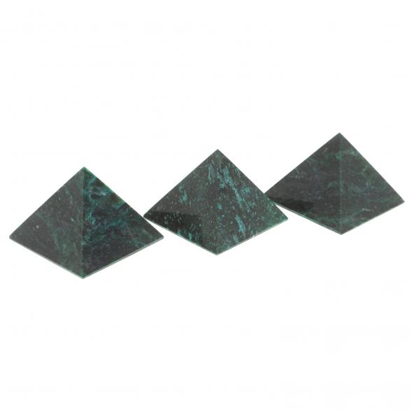 Пирамида 4,5х4,5х4 см камень змеевик 113845