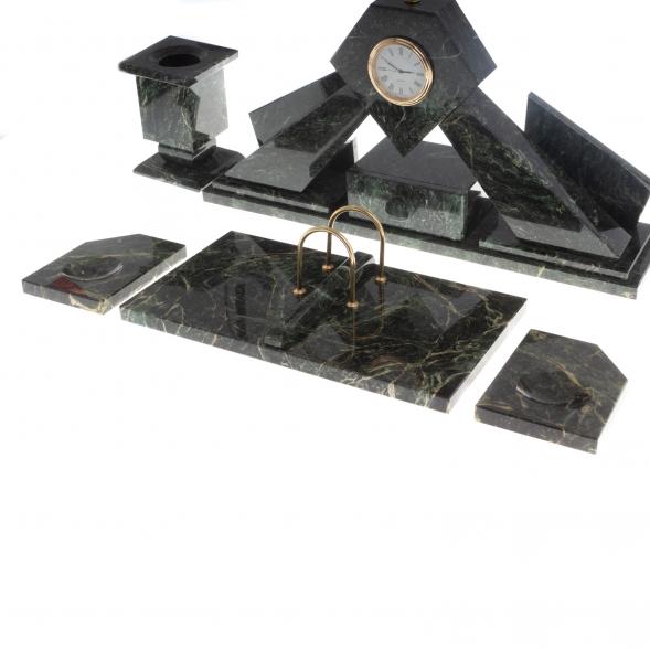 Письменный набор &amp;quot;Герб РФ&amp;quot; камень змеевик 124370