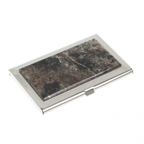 Карманная визитница из камня сфенит 127804