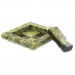 Подарочный набор Пепельница с зажигалкой из змеевика