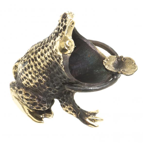 Бронзовая пепельница &amp;quot;Лягушка&amp;quot; 123505