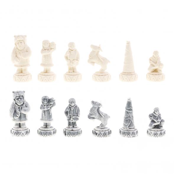 Шахматы &amp;quot;Северные народы&amp;quot; доска 40х40 см с гравировкой 124742