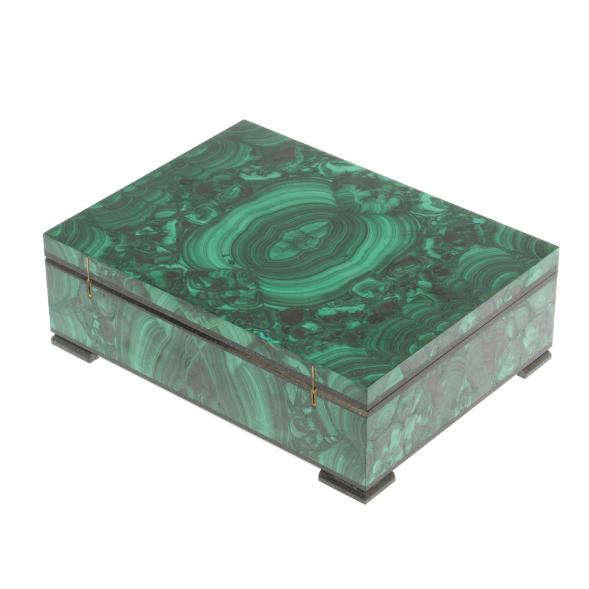 Шкатулка из малахита &amp;quot;Волнение&amp;quot; 20х15х6 см 126851