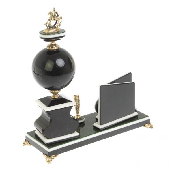 Набор с визитницей &amp;quot;Георгий Победоносец&amp;quot; змеевик 127247