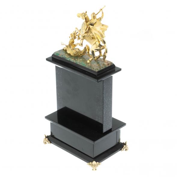 Часы &amp;quot;Георгий Победоносец&amp;quot; c ящиком камень березит 128432