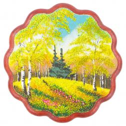 Панно с рисунком из камня "Осень"  16,5х16,5 см