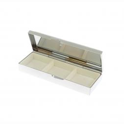 Таблетница на 3 отделения камень офит цвет серебро