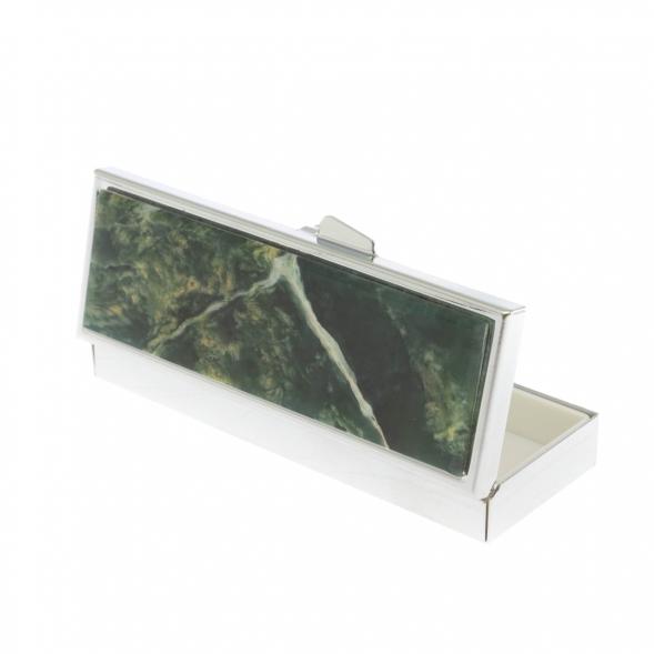 Таблетница на 3 отделения камень офит цвет серебро 130049