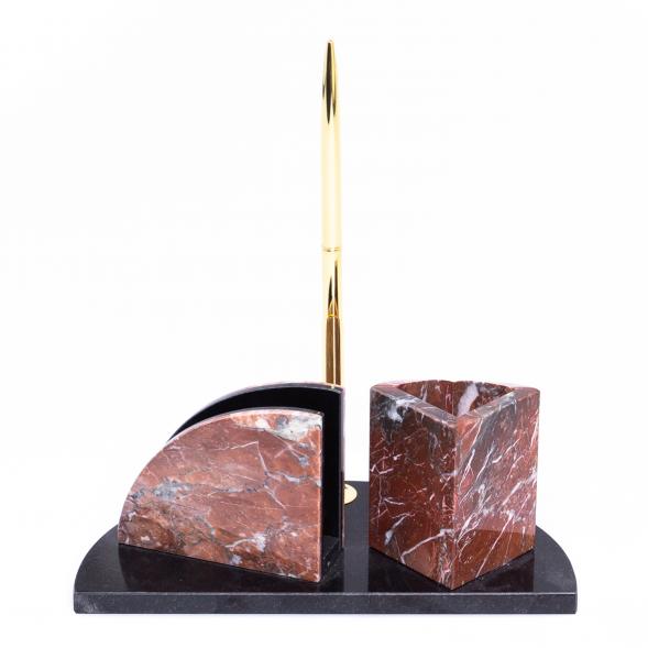 Визитница с карандашницей из креноида и долерита 124821