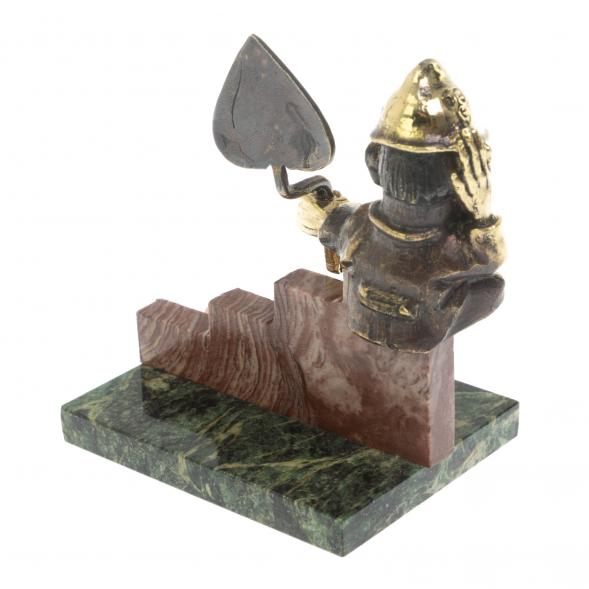 Сувенирная статуэтка &amp;quot;Гном Строитель&amp;quot; из бронзы и камня 117190