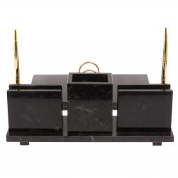 Настольный набор "Офисный" камень змеевик