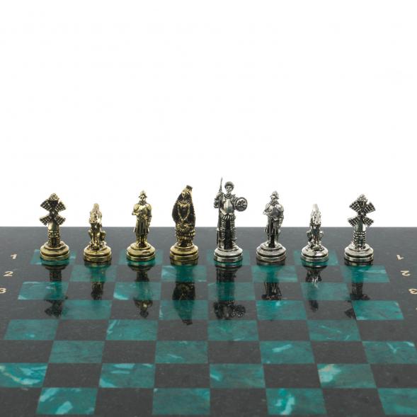 Шахматы &amp;quot;Дон Кихот&amp;quot; доска 28х28 см из змеевика 127727