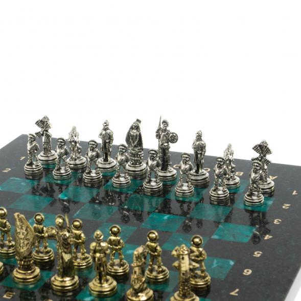 Шахматы &amp;quot;Дон Кихот&amp;quot; доска 28х28 см из змеевика 127727