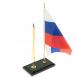 Подставка под ручку с флагом РФ из малахита 9,5х6,5х25 см 129529