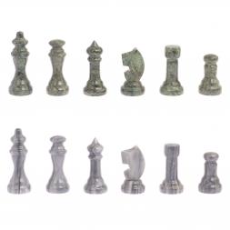 Шахматы с гравировкой "Турнирные" доска 36х36 см мрамор змеевик