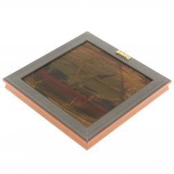 Панно "Георгий Победоносец" яшма багет