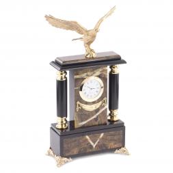 Каминные часы из камня с бронзой &amp;quot;Орел&amp;quot;
