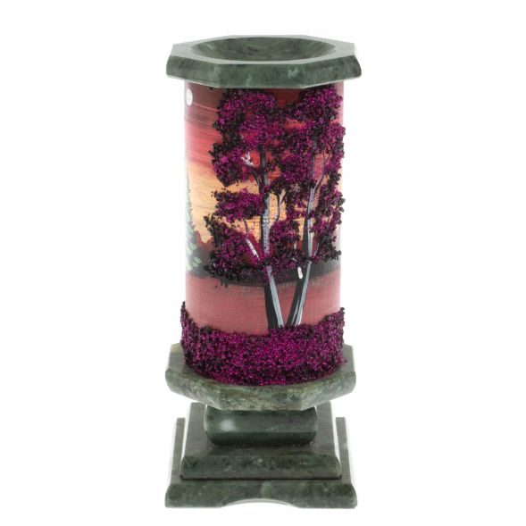 Ваза &amp;quot;Закат&amp;quot; из змеевика 8х8х17,5 см 129329