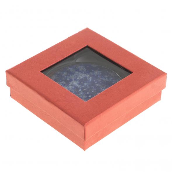 Зеркало круглое из камня лазурит цвет серебро 122767