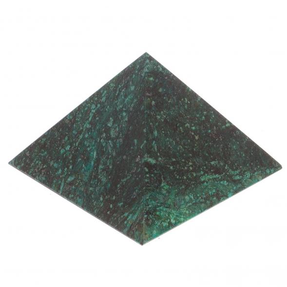 Пирамида 6,5х6,5х5,5 см камень змеевик 113865