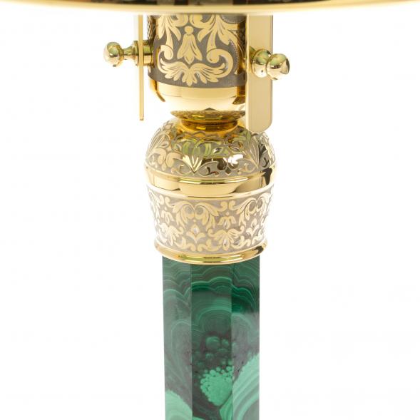 Лампа настольная камень малахит Златоуст 125420