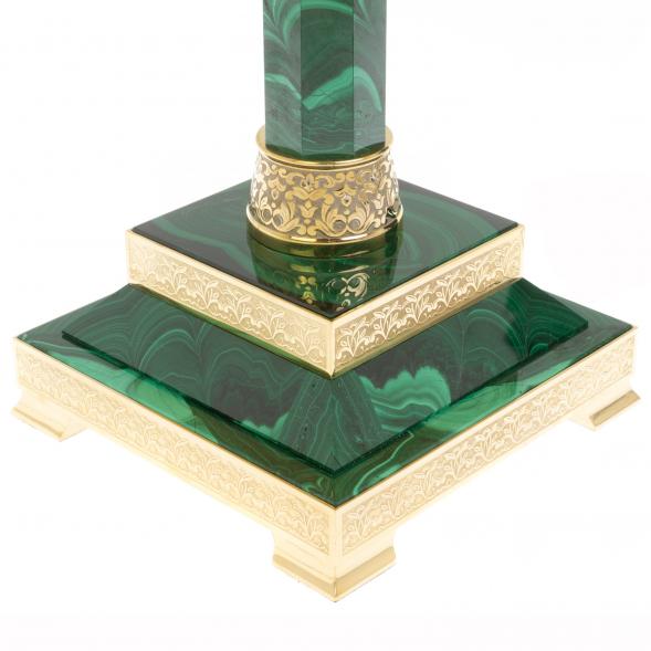 Лампа настольная камень малахит Златоуст 125420