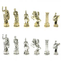 Шахматы &amp;quot;Древний Рим&amp;quot; доска из обсидиана 40х40 см