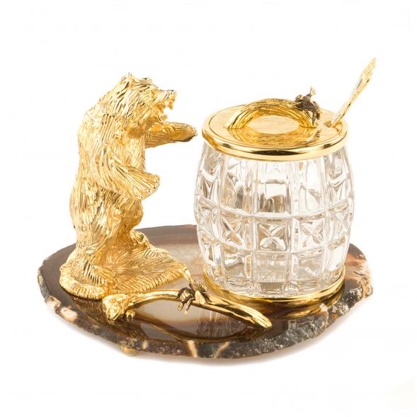 Медовница &amp;quot;Медведь&amp;quot; камень агат 119601