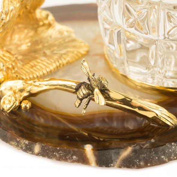 Медовница &amp;quot;Медведь&amp;quot; камень агат 119601