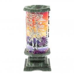 Ваза "Зима" из змеевика 8х8х17,5 см