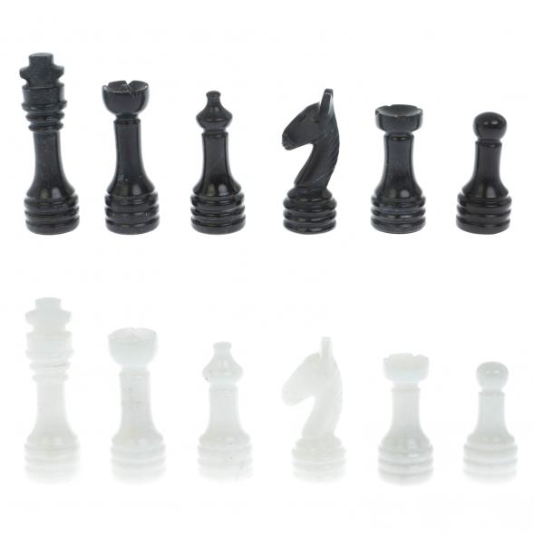 Каменные шахматы &amp;quot;Узоры&amp;quot; мрамор доска 25х25 см 121651